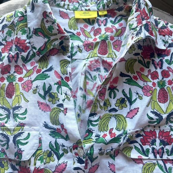 Roberta Roller Rabbit Colorful Linen Button Up - Picture 3 of 3